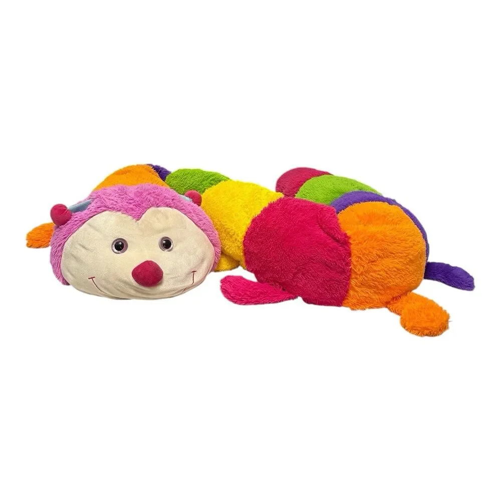 Giant Rainbow Plush Caterpillar Stuffed Animal Toy Pillow 97”Beat Made Toys 2017